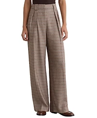 Reiss Women's River Wide-Leg Pleated Trousers