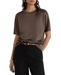 Reiss Women's Lena Silk Short-Sleeve Top