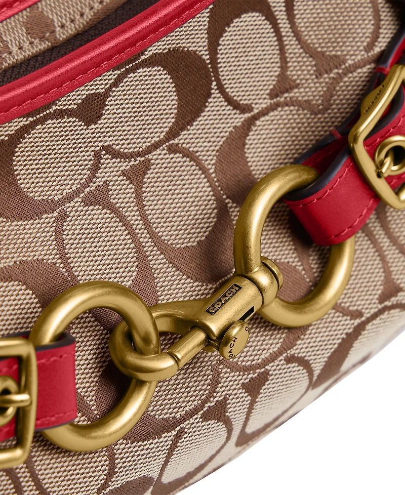 Coach Belted Ergo Signature Jacquard Small Shoulder Handbag 26