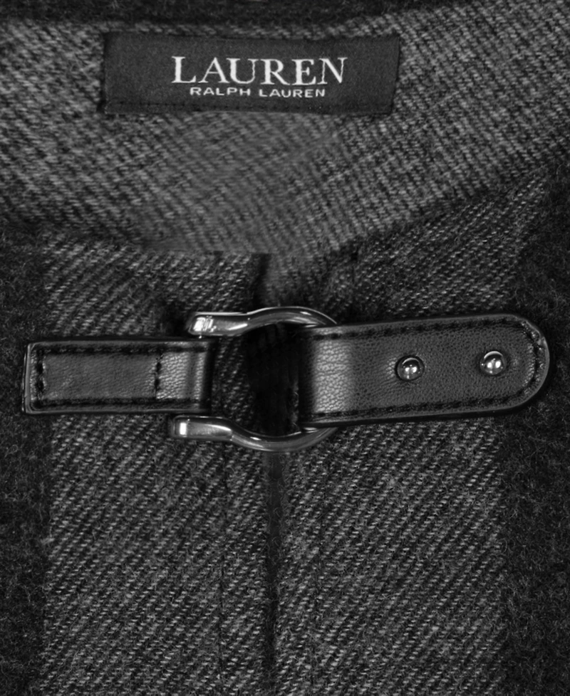 Lauren Ralph Belting Jacquard Buckle Closure Ruana