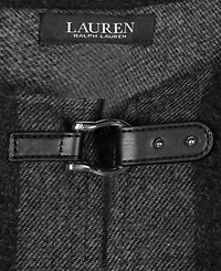 Lauren Ralph Belting Jacquard Buckle Closure Ruana