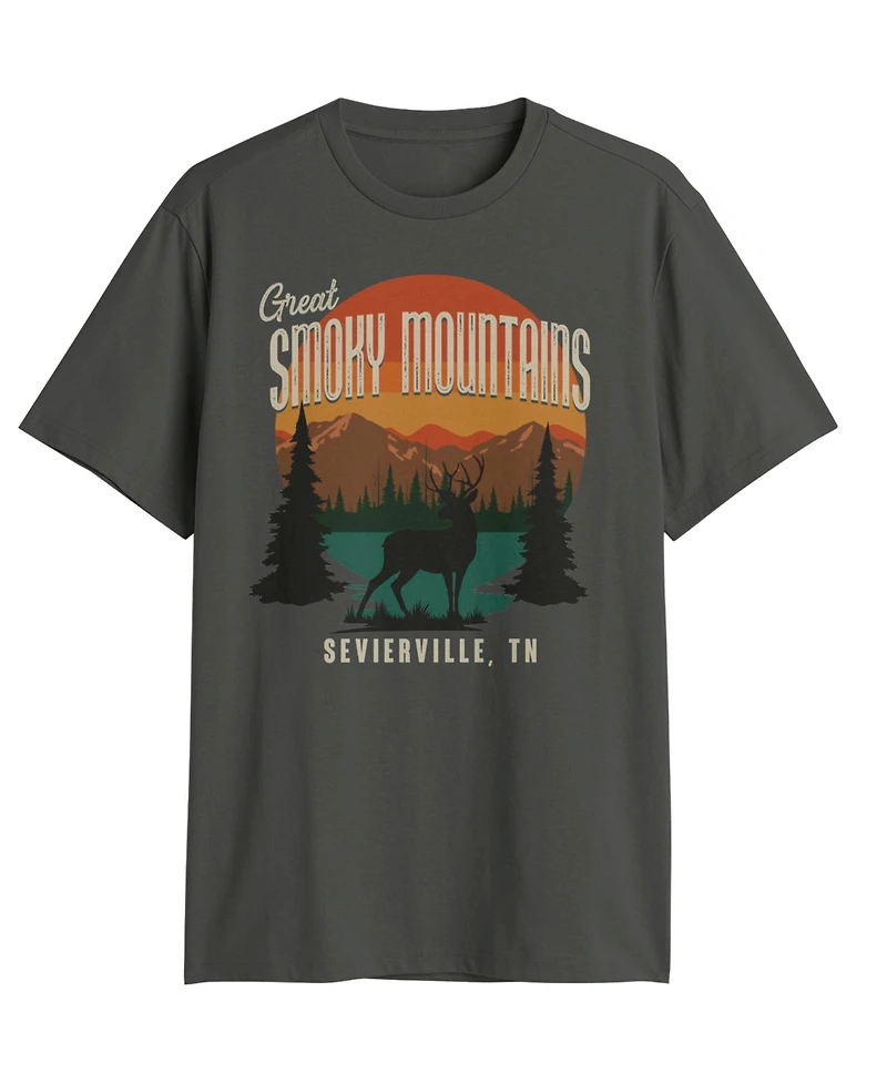 Fifth Sun Men's Generic Smoky Mtn Deer T-Shirt