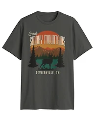 Fifth Sun Men's Generic Smoky Mtn Deer T-Shirt