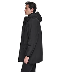 Dkny Men's Heavyweight Signature Parka with Attached Hood Jacket