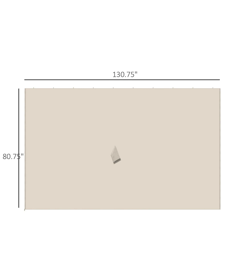 Outsunny 10' x 12' Universal Gazebo Sidewall Set with 4 Panels, Beige