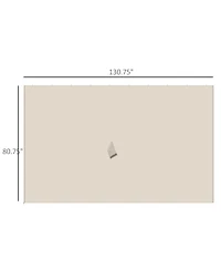 Outsunny 10' x 12' Universal Gazebo Sidewall Set with 4 Panels, Beige