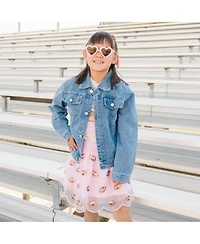 Sweet Wink Little Girls (2-6) Mini Sequin Footballs Tutu Skirt