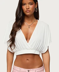 Edikted Women's Candela V Neck Crop Top