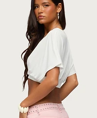 Edikted Women's Candela V Neck Crop Top