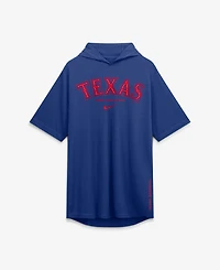 Nike Men's Royal Texas Rangers Arched Wordmark Tri-Blend Hooded T-Shirt