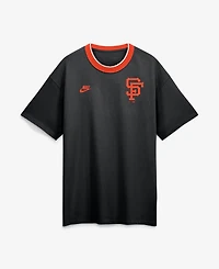 Nike Men's Black San Francisco Giants Cooperstown Collection Ringer T-Shirt