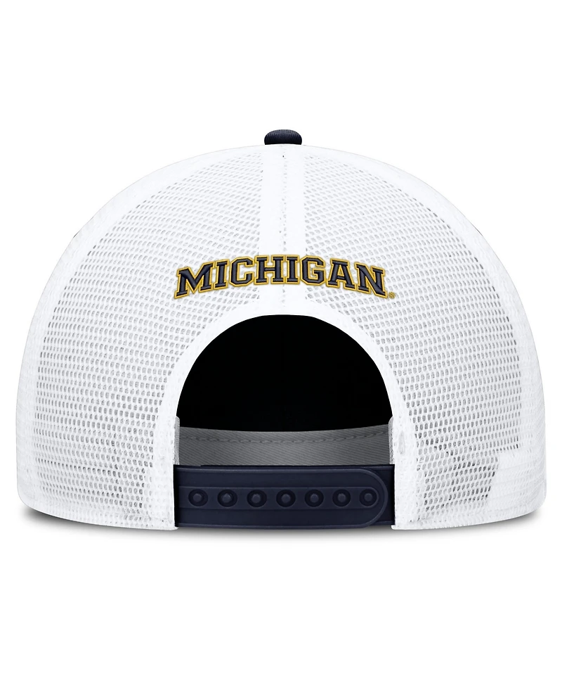 Jordan Men's and Women's Navy Michigan Wolverines 2026 On-Field Gameday Rope Trucker Adjustable Hat