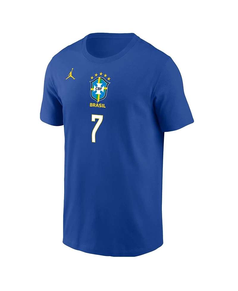 Jordan Men's Vini Jr. Royal Brazil National Team Name & Number T-Shirt