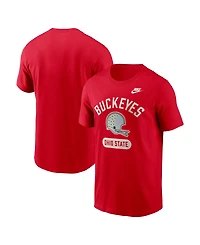 Nike Men's Scarlet Ohio State Buckeyes Legacy Arch Helmet T-Shirt