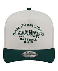 New Era Men's Cream/Dark Green San Francisco Giants Chrome A-Frame 9FIFTY Snapback Hat