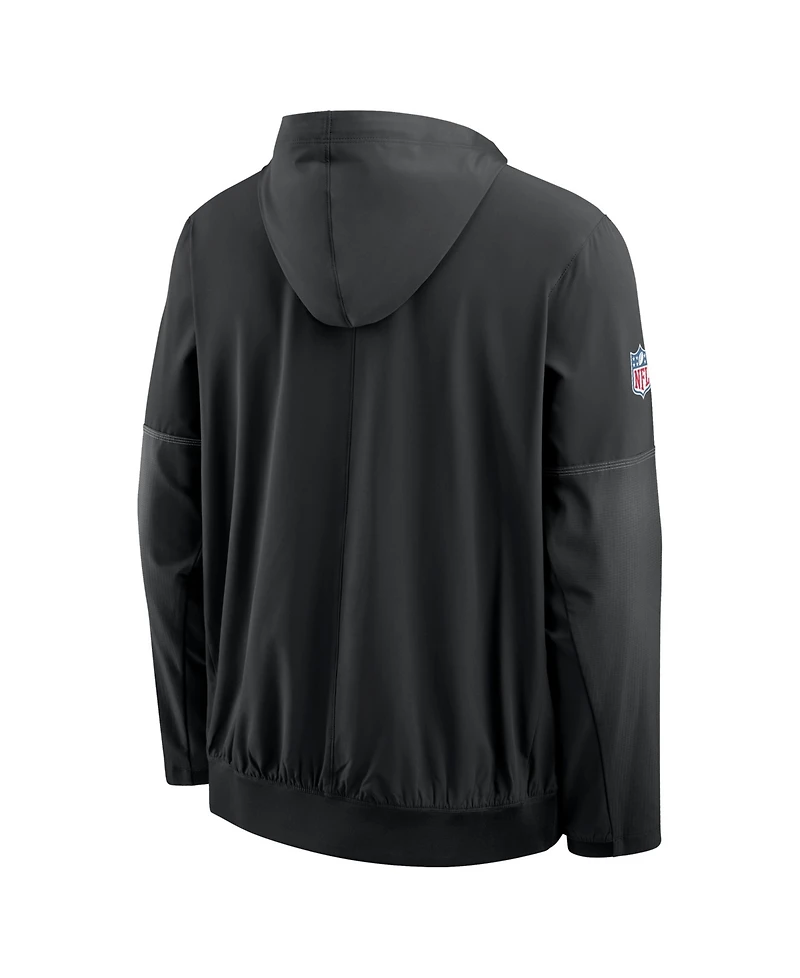Nike Men's Black Las Vegas Raiders Sideline Anorak Half-Zip Hoodie