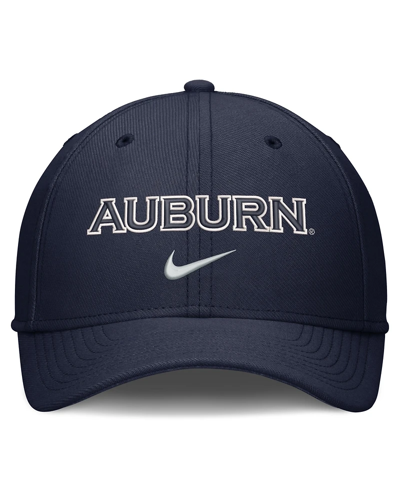 Nike Men's Navy Auburn Tigers Rise On-Field Swoosh Flex Dri-fit Hat