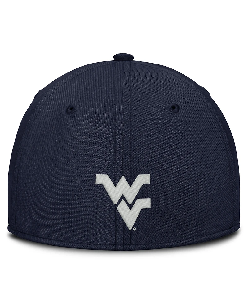 Nike Men's Navy West Virginia Mountaineers Rise On-Field Swoosh Flex Dri-fit Hat
