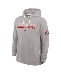 Nike Men's Gray Ohio State Buckeyes 2026 Sideline Standard Issue Dri-fit Hoodie