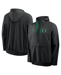 Nike Men's Black Oregon Ducks 2026 Sideline Anorak Half-Zip Hoodie