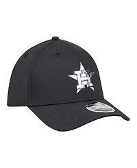 New Era Men's Black Houston Astros Metallic 39THIRTY M-Crown Flex Hat