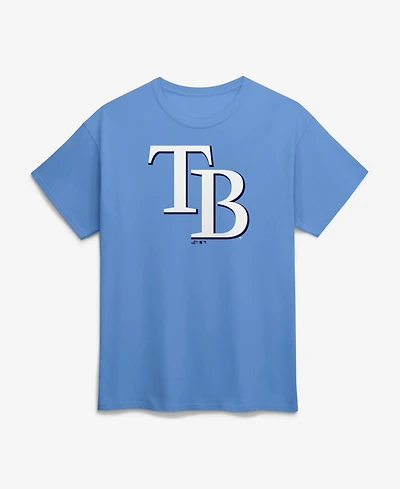 Logo Athletic Men's Light Blue Tampa Bay Rays T-Shirt