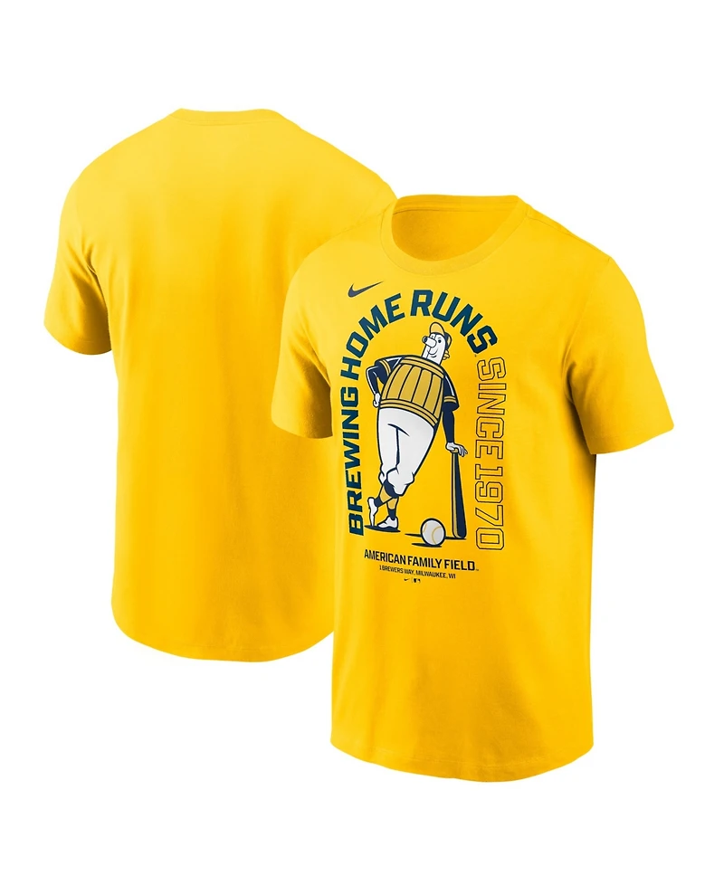 Nike Men's Gold Milwaukee Brewers Local T-Shirt