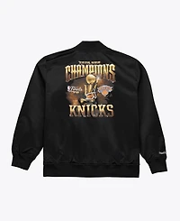 Mitchell & Ness Men's Black New York Knicks 2026 Nba Finals Champions Satin Full-Snap Jacket