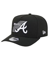 New Era Men's Black Atlanta Braves Motion A-Frame 9FIFTY Snapback Hat