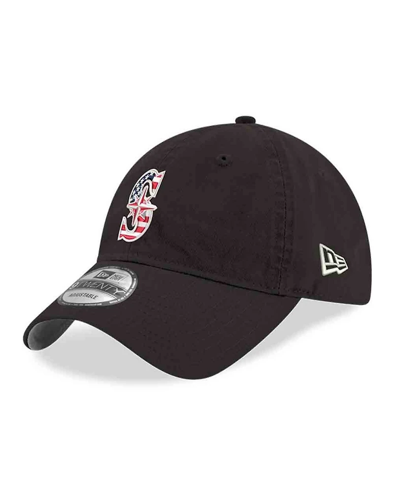 New Era Men's Black Seattle Mariners America 250 9TWENTY Adjustable Hat