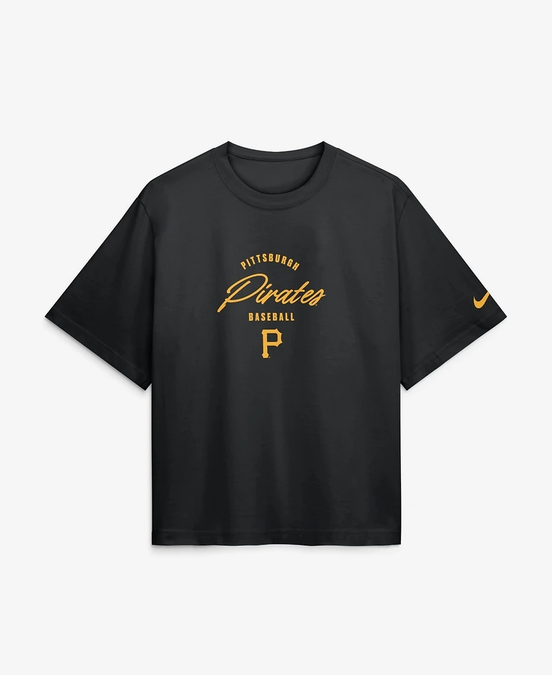 Nike Women's Konnor Griffin Black Pittsburgh Pirates Premium Essentials Boxy Name & Number T-Shirt