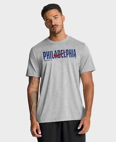 Nike Men's Heather Gray Philadelphia Phillies Swoosh Legend Dri-fit T-Shirt