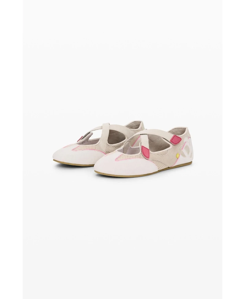 Desigual Women's Ballerina mesh logo