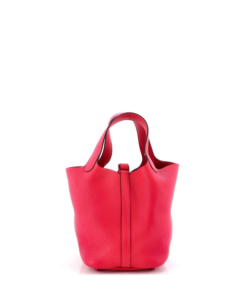 Pre-Owned HERMES Pm Monochrome Picotin Lock Bag Clemence