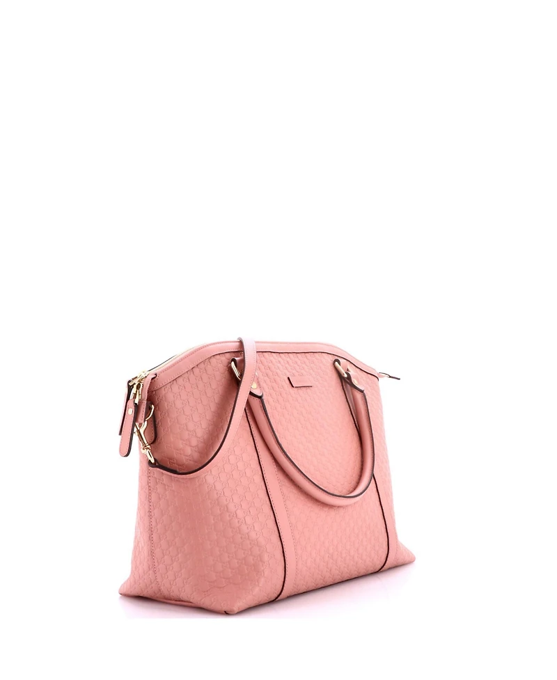 Pre-Owned Gucci Medium Britt Convertible Dome Satchel Microguccissima Leather