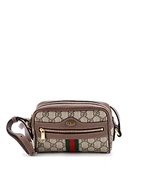Pre-Owned Gucci Mini Ophidia Shoulder Bag Gg Coated Canvas