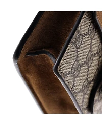 Pre-Owned Gucci Super Mini Dionysus Bag Gg Coated Canvas