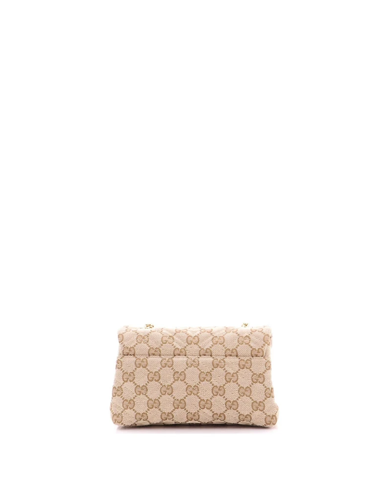 Pre-Owned Gucci Mini Gg Marmont Nm Flap Bag Gg Canvas