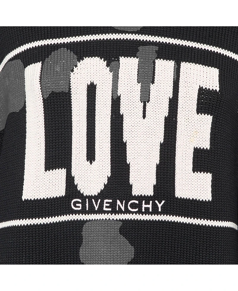 Pre-Owned Givenchy Women's Logo Print Cotton Knit Crew Neck Sweater