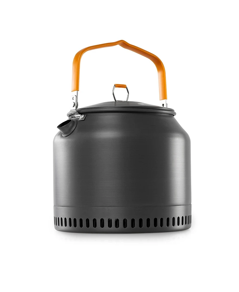 Ultralight 1.8L Camp Tea Kettle Heat Sink Technology Fast Heating Durable Foldable Handle