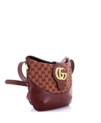 Pre-Owned Gucci Medium Arli Crossbody Bag Leather and Gg Canvas