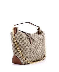 Pre-Owned Gucci Large Chain Hobo Gg Coated Canvas