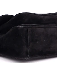 Pre-Owned Saint Laurent Medium Niki Chain Flap Bag Matelasse Chevron Suede