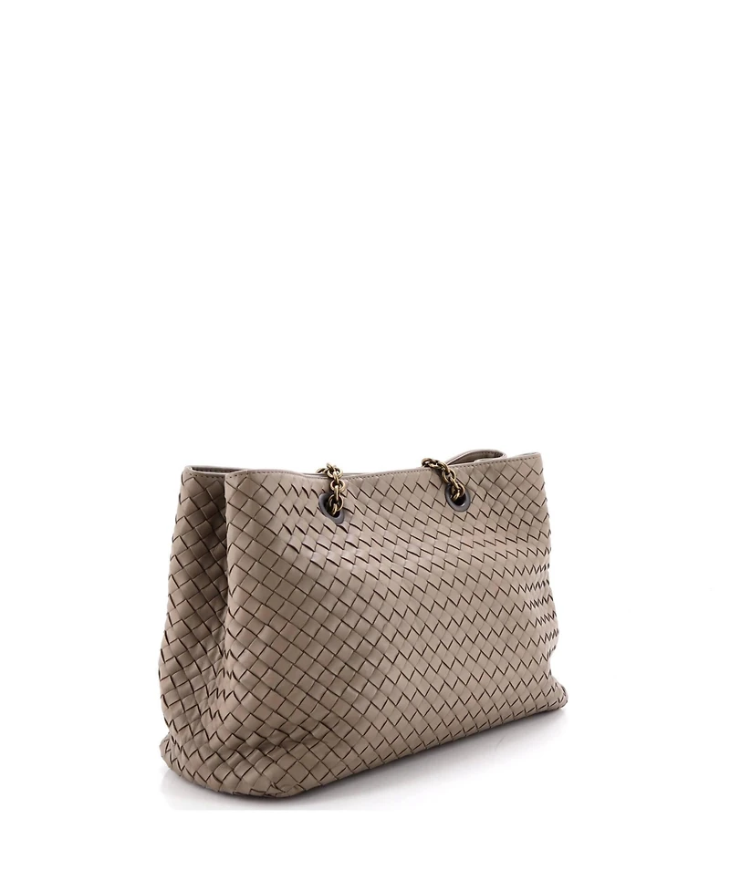 Pre-Owned Bottega Veneta Medium Double Chain Tote Intrecciato Nappa