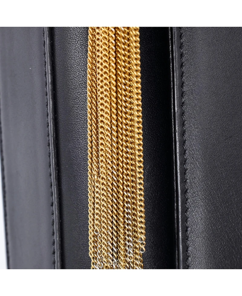Pre-Owned Saint Laurent Medium Classic Monogram Tassel Crossbody Bag Leather
