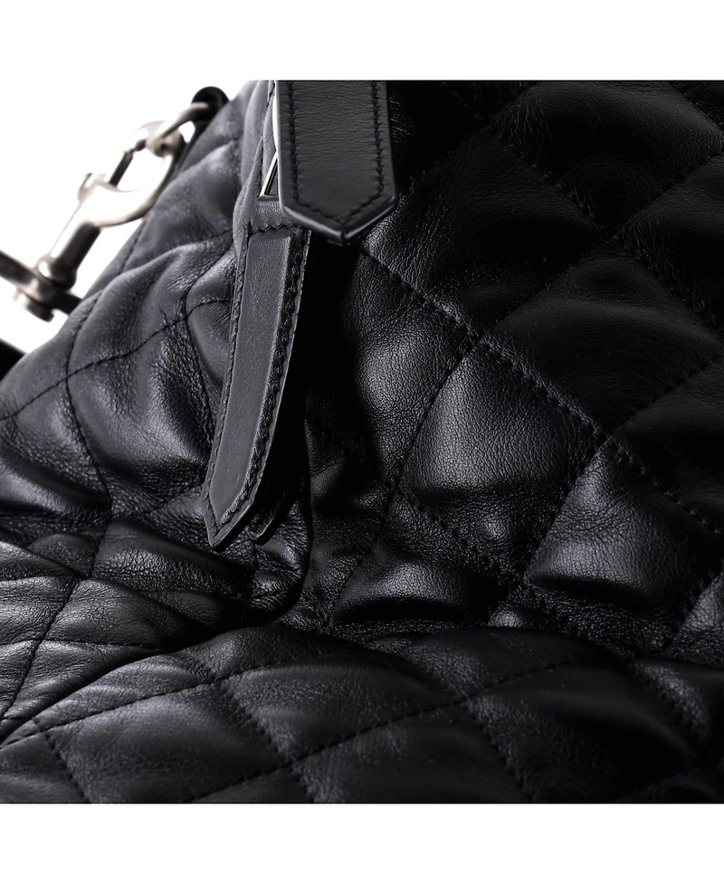 Pre-Owned Saint Laurent Es Giant Travel Bag Quilted Leather