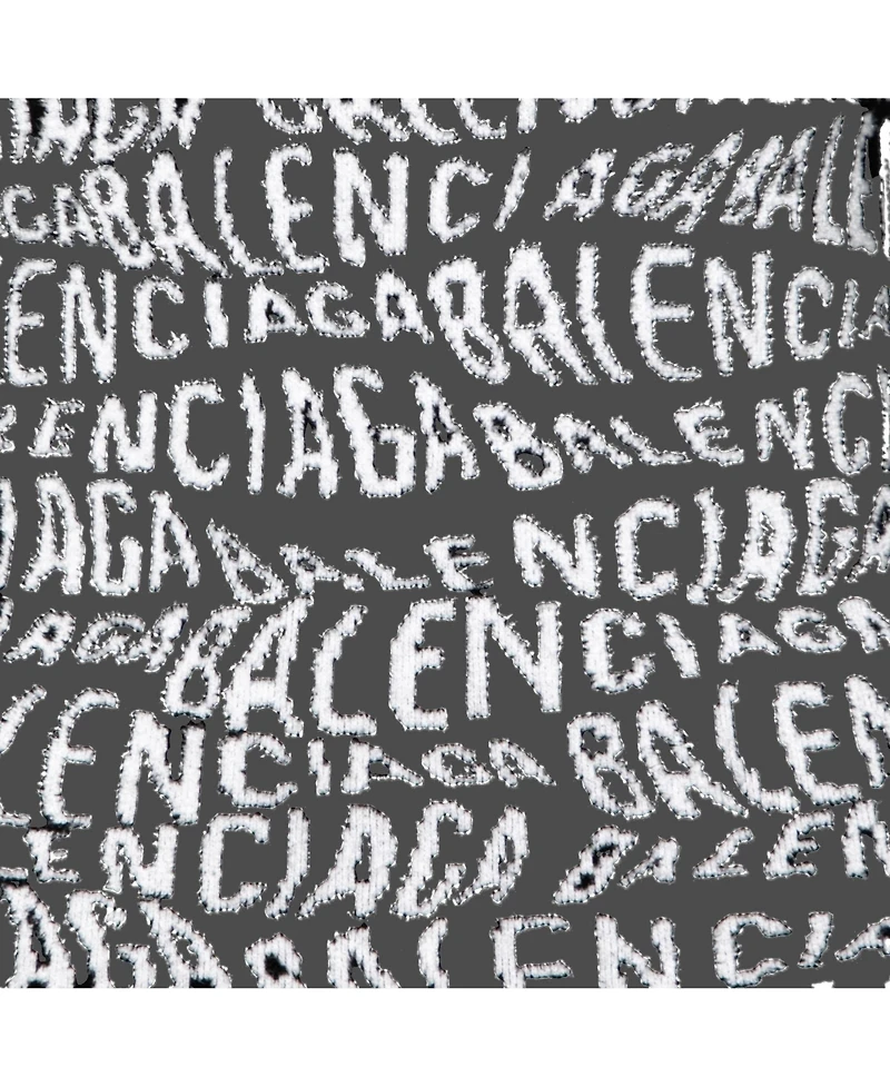 Pre-Owned Balenciaga Women's Wavy Logo Knitted Crew Neck Top