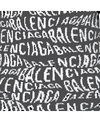 Pre-Owned Balenciaga Women's Wavy Logo Knitted Crew Neck Top