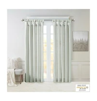Avobird Twist Tab Lined Window Curtain Panel Dusty Aqua 50x108