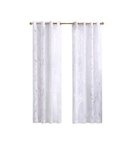 Avobird Grommet Top Sheer Bird on Branches Burnout Window Curtain Only 1 Piece Panel
